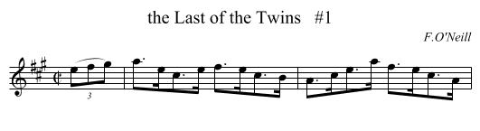 the Last of the Twins   #1 - staff notation