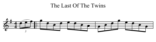 The Last Of The Twins - staff notation