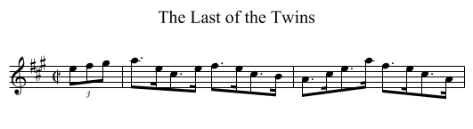The Last of the Twins - staff notation
