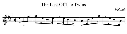 The Last Of The Twins - staff notation