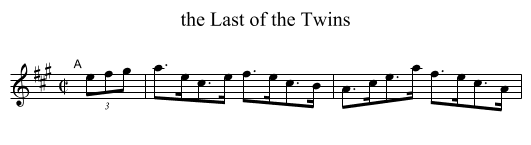 the Last of the Twins - staff notation