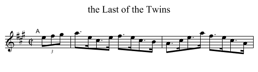 the Last of the Twins - staff notation