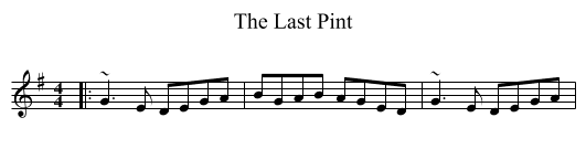 The Last Pint - staff notation