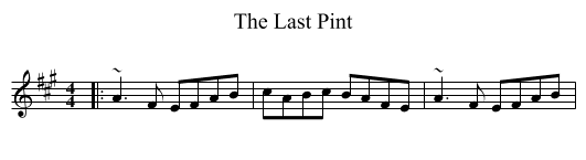The Last Pint - staff notation