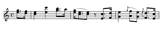 the LAST ROSE OF SUMMER - staff notation