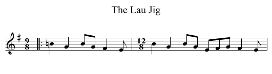 The Lau Jig - staff notation