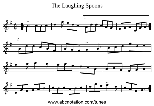 The Laughing Spoons - staff notation