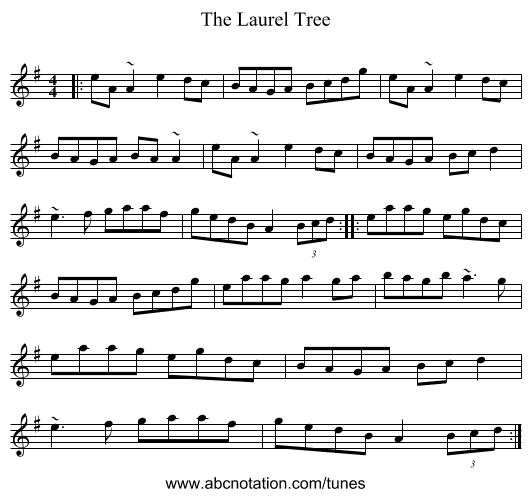 The Laurel Tree - staff notation