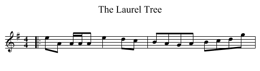 The Laurel Tree - staff notation