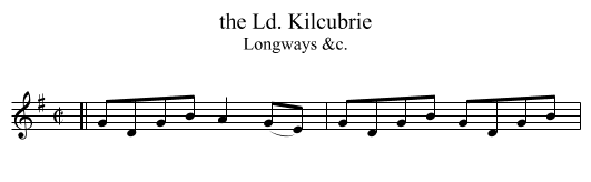 the Ld. Kilcubrie - staff notation