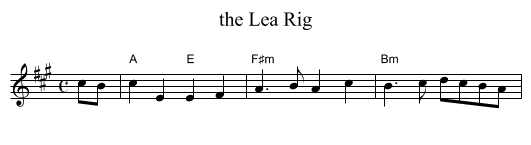 the Lea Rig - staff notation