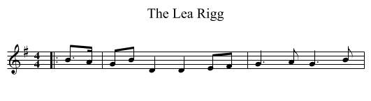The Lea Rigg - staff notation