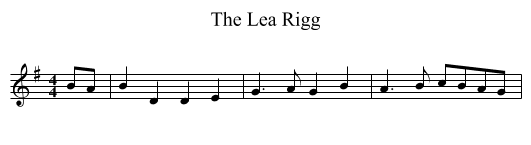 The Lea Rigg - staff notation