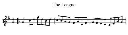 The League - staff notation