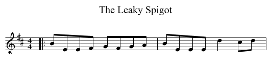 The Leaky Spigot - staff notation