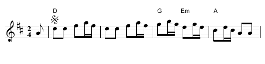 The Leamington Dance - staff notation