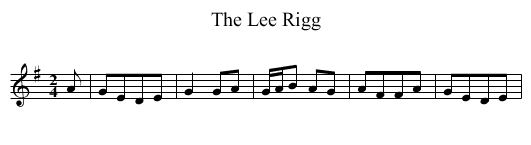 The Lee Rigg - staff notation