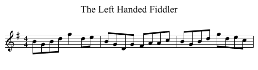 The Left Handed Fiddler - staff notation