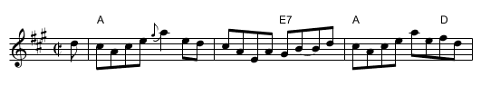 The Left-Handed Fiddler - staff notation