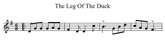 The Leg Of The Duck - staff notation