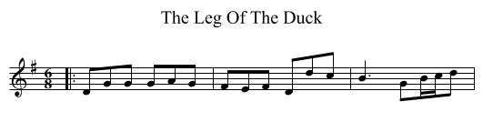 The Leg Of The Duck - staff notation
