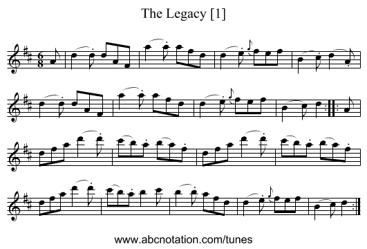 The Legacy [1] - staff notation