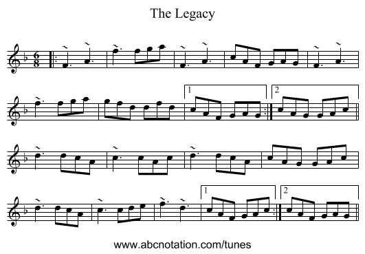 The Legacy - staff notation