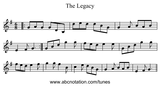 The Legacy - staff notation