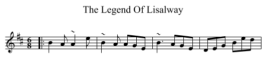The Legend Of Lisalway - staff notation