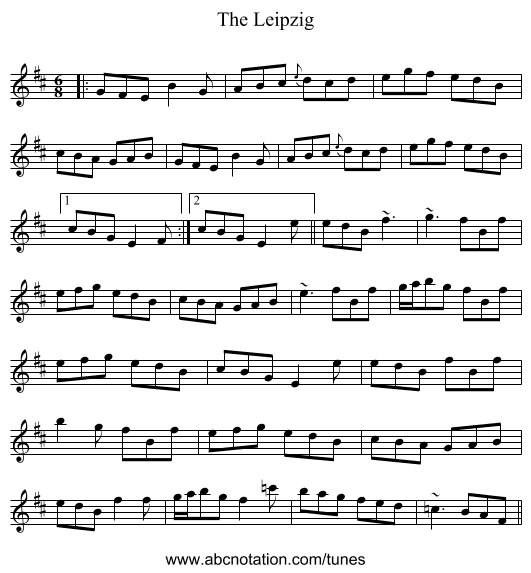 The Leipzig - staff notation