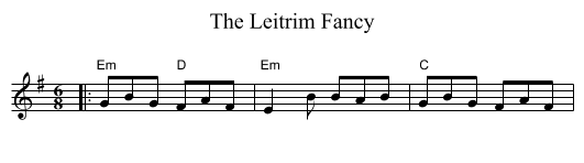 The Leitrim Fancy - staff notation