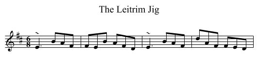 The Leitrim Jig - staff notation