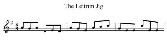 The Leitrim Jig - staff notation