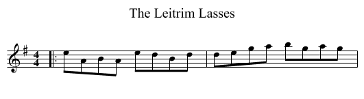 The Leitrim Lasses - staff notation