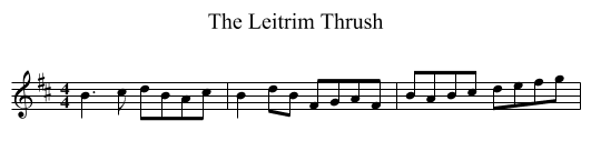 The Leitrim Thrush - staff notation