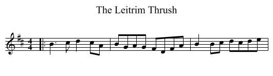 The Leitrim Thrush - staff notation