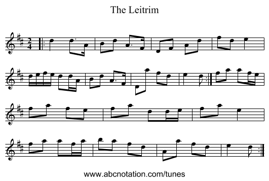 The Leitrim - staff notation