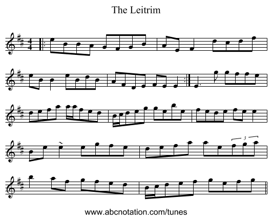 The Leitrim - staff notation