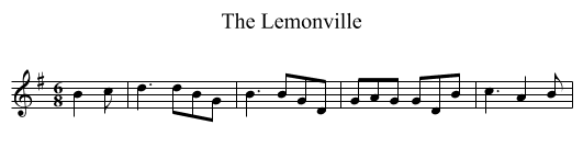 The Lemonville - staff notation