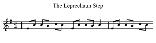 The Leprechaun Step - staff notation
