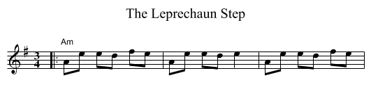 The Leprechaun Step - staff notation