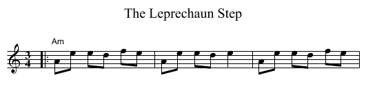 The Leprechaun Step - staff notation