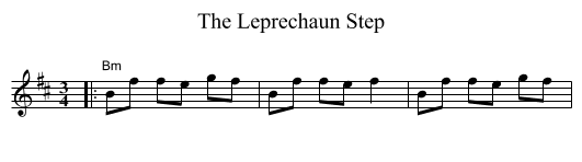 The Leprechaun Step - staff notation