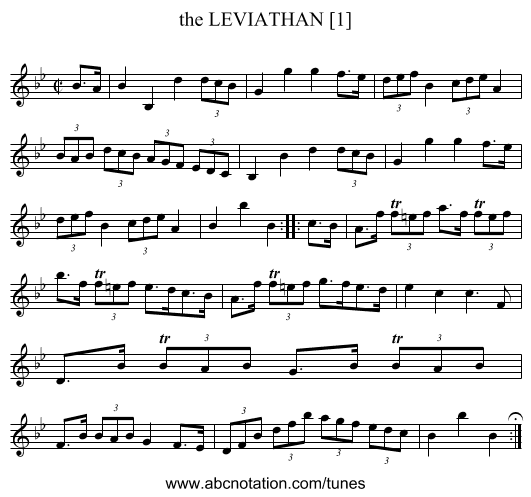 the LEVIATHAN [1] - staff notation