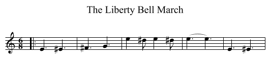 The Liberty Bell March - staff notation