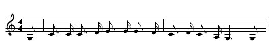 The Lid Of Me Granny's Bin - staff notation