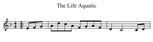The Life Aquatic - staff notation