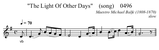 The Light Of Other Days    (song)    0496 - staff notation