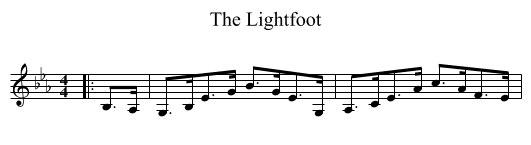 The Lightfoot - staff notation