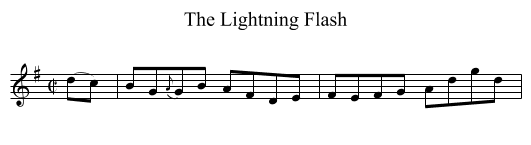 The Lightning Flash - staff notation